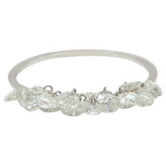 White Diamond Rose Cut "Fringe" Ring in 18K White Gold