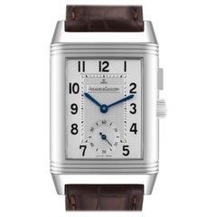 Jaeger LeCoultre Reverso Duo Day Night Steel Mens Watch 272.8.54 Q2718410 Papers