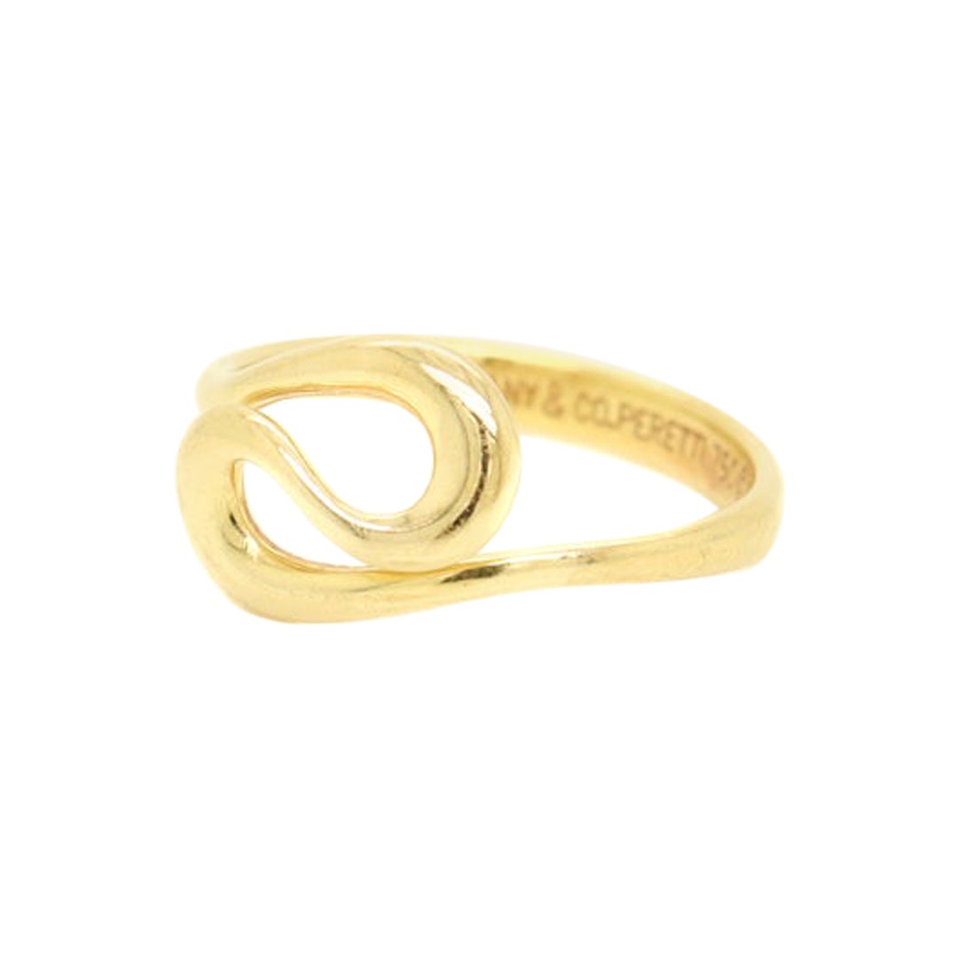 18K Gold Tiffany & Co. Elsa Peretti Open Wave Ring For Sale