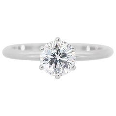 18K White Gold 1.01ct Diamond Solitaire Ring
