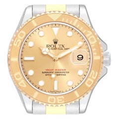 Used Rolex Yachtmaster Steel Yellow Gold Champagne Dial Mens Watch 16623