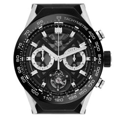 Tag Heuer Carrera Tourbillon Chronograph Titanium Mens Watch ACBF5A80 Box Card