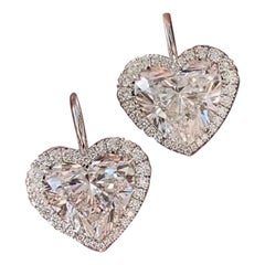 Boucles d'oreilles en or 18 carats certifiées GIA/IGI 10,00 carats de diamants 
