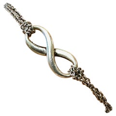 Tiffany & Co. 925 Silver Infinity Oval Link 6.75" Bracelet 