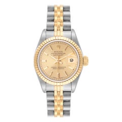 Rolex Datejust Champagne Dial Steel Yellow Gold Ladies Watch 69173