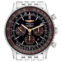Breitling Navitimer 01 Black Brown Dial Limited Edition Steel Mens Watch