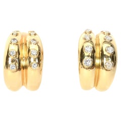 Christian Dior Diamond Hoop Earrings