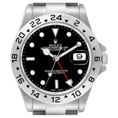 Rolex Explorer II Black Dial Steel Mens Watch 16570 Box Papers