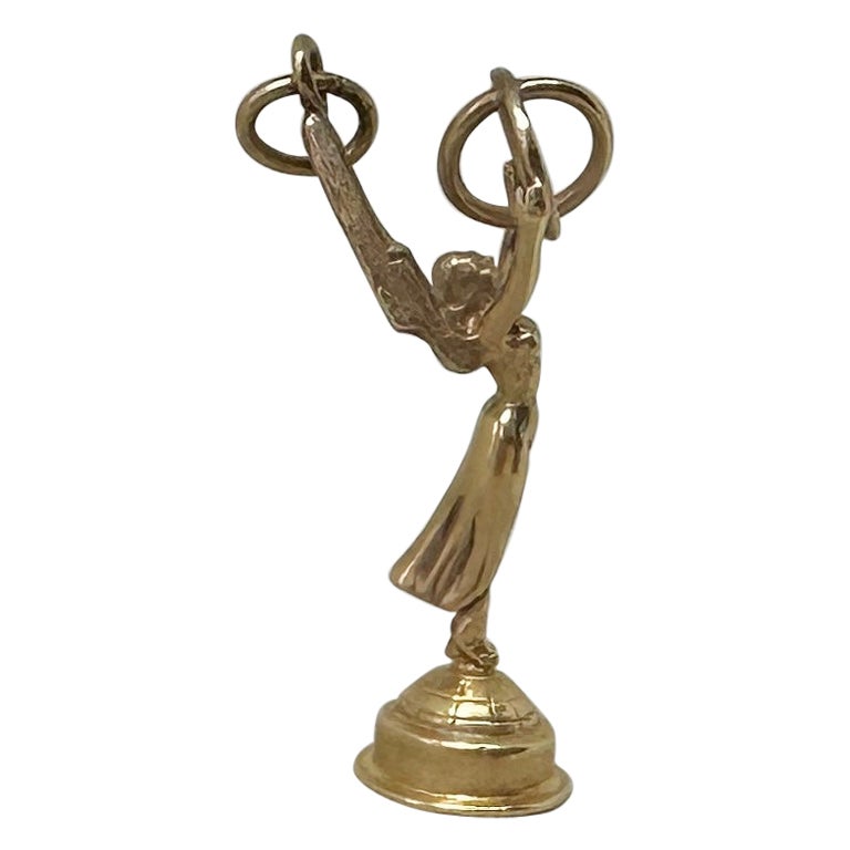 Rare Emmy Award Pendant Norman Lloyd Estate Hollywood Legend 14 Karat Gold For Sale