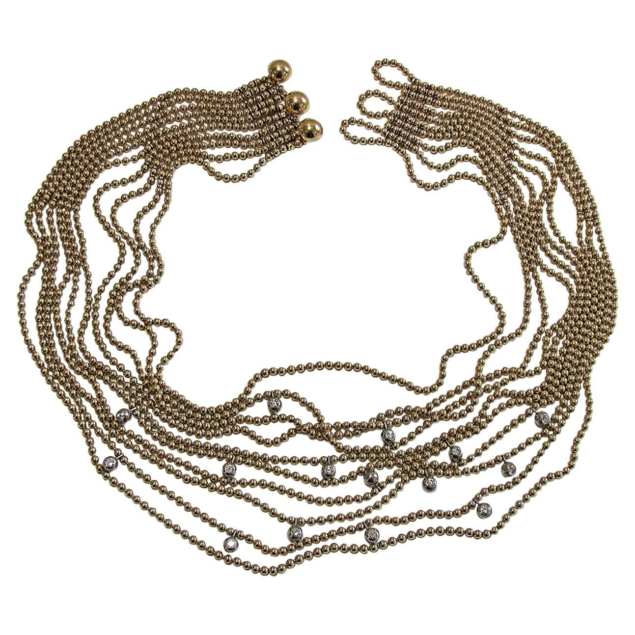 Cartier Diamond Gold Chain Necklace