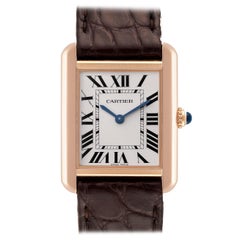 Cartier Tank Solo Silver Dial Rose Gold Steel Ladies Watch W5200024 Card