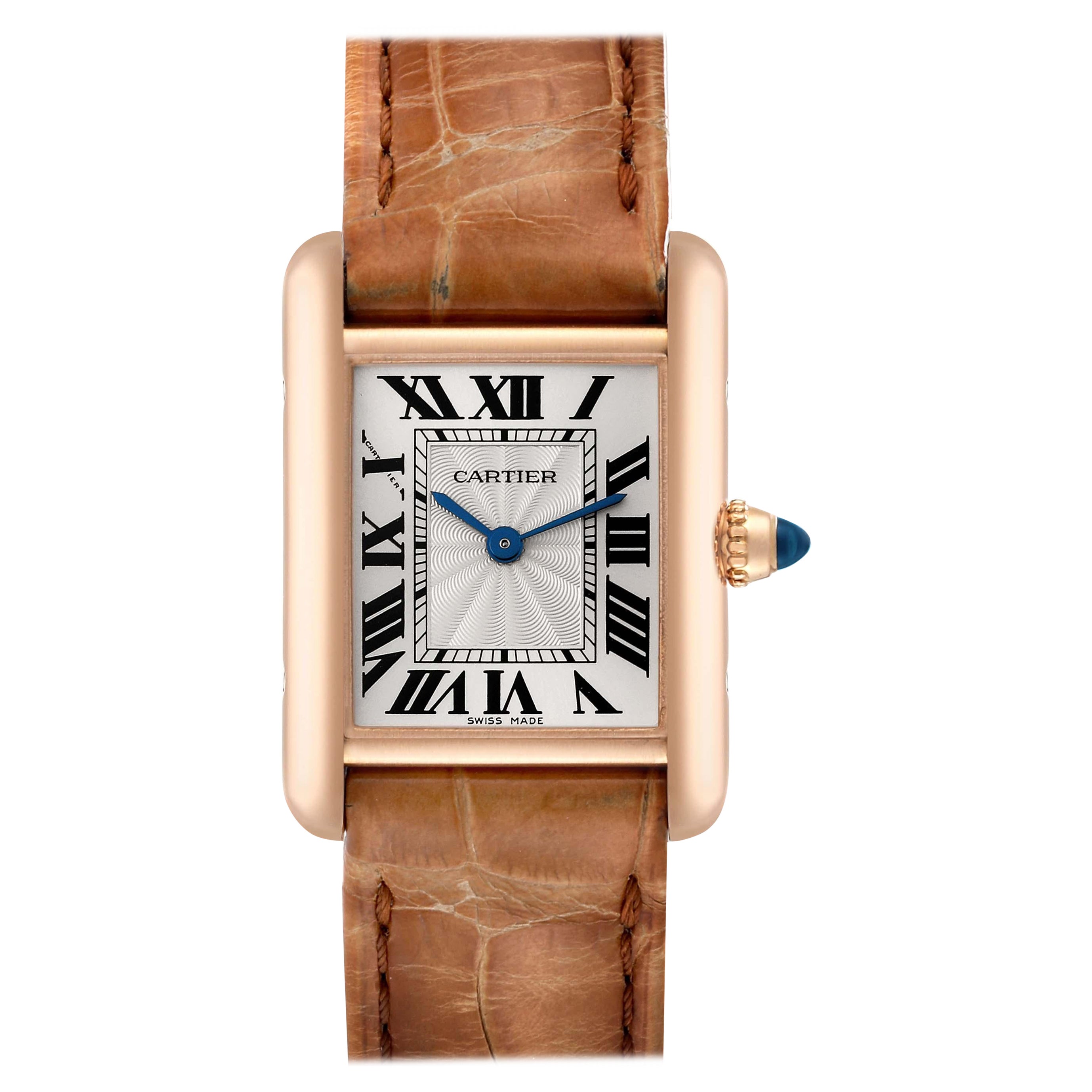 Cartier Tank Louis Rose Gold Mechanical Ladies Watch WGTA0010 Papers