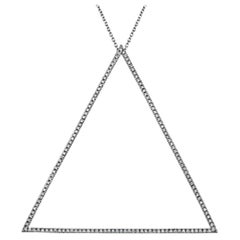 0,42 Karat „Big Love“ Runder Diamant-Dreieck-Anhänger aus 18KT Weißgold