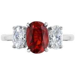Auction - GIA Certified 1.82 Carat Ruby and 0.80 Carat Diamond Ring
