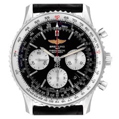 Orologio da uomo Breitling Navitimer 01 Quadrante Nero Steele AB0120 Scheda Scatola