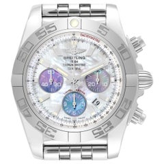 Breitling Chronomat 01 Limited Edition Mother of Pearl Steel Mens Watch AB0110