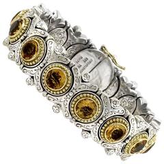 Konstantino Sterling Silver and Gold Bracelet with Citrine 2