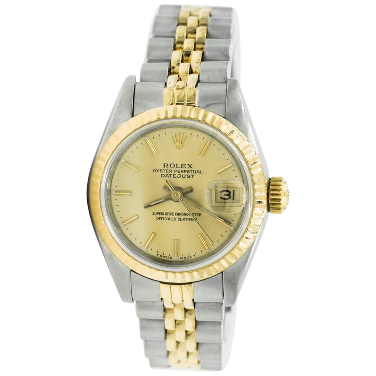 rolex datejust 1980 two tone