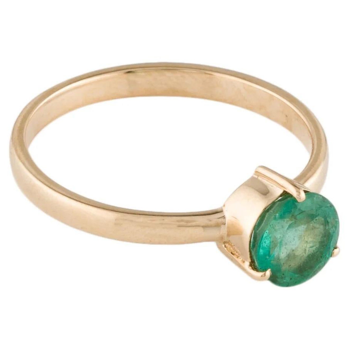 Vintage 14K Emerald Cocktail Ring, Size 6.75 - Elegant Green Gemstone Jewelry