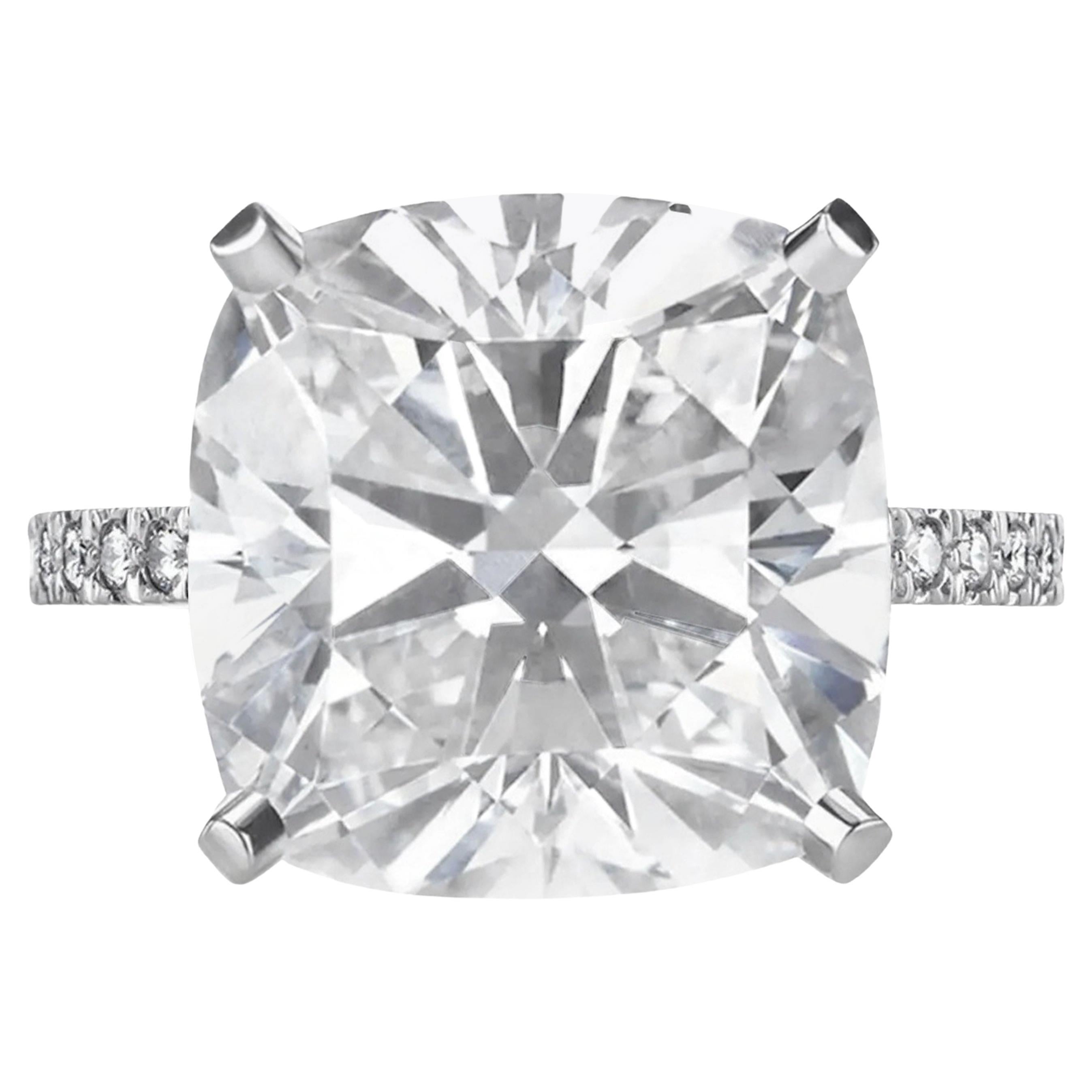 GIA zertifizierter 5 Karat Kissenschliff VS Diamant Verlobungsring