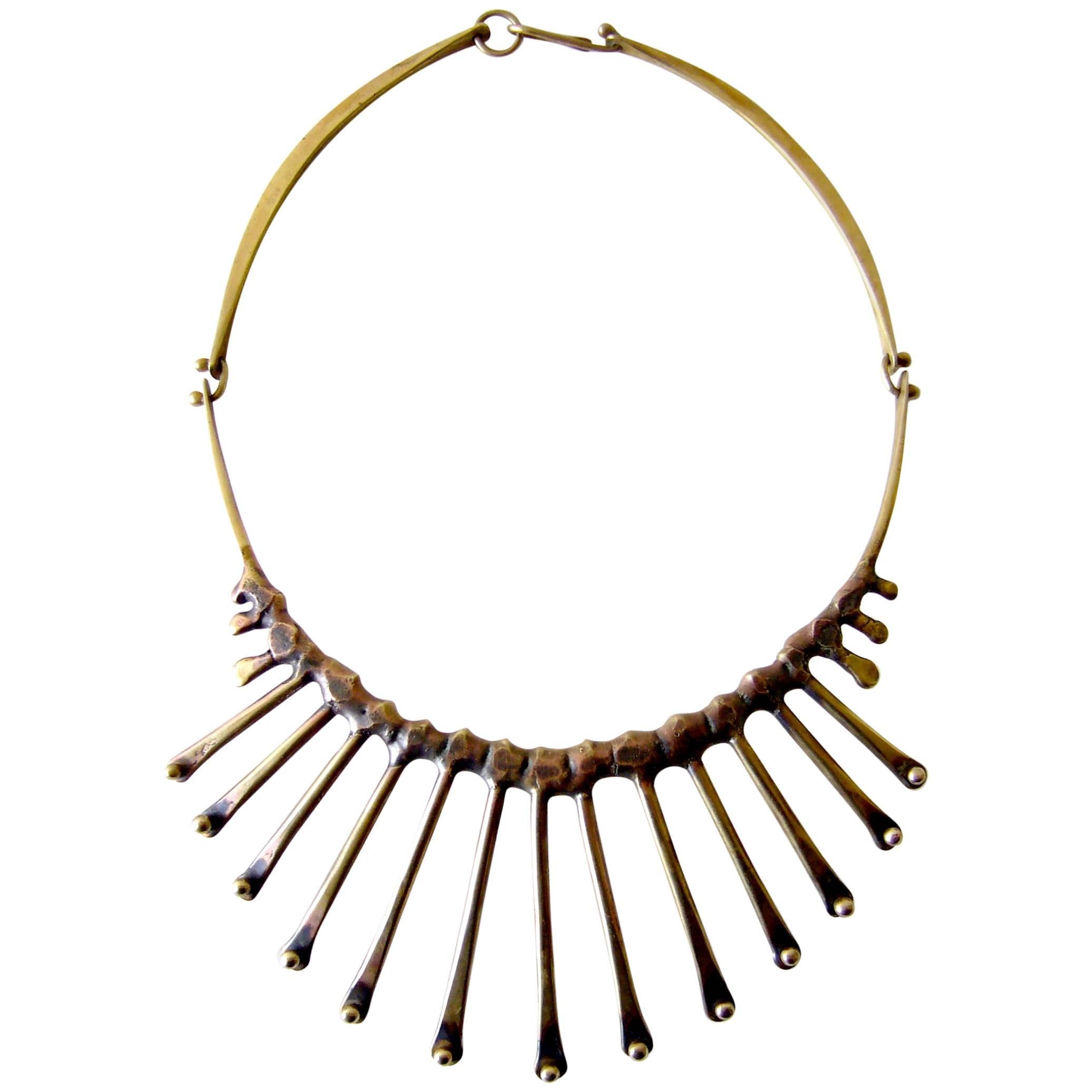 Jack Boyd Bronze Hand-Forged Spike Necklace