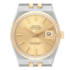 Used Rolex Oysterquartz Datejust Steel Yellow Gold Mens Watch 17013