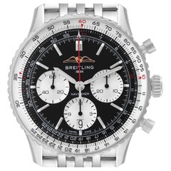 Breitling Navitimer B01 Black Dial Steel Mens Watch AB0138 Unworn