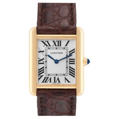 Cartier Tank Solo Yellow Gold Steel Silver Dial Ladies Watch W1018755