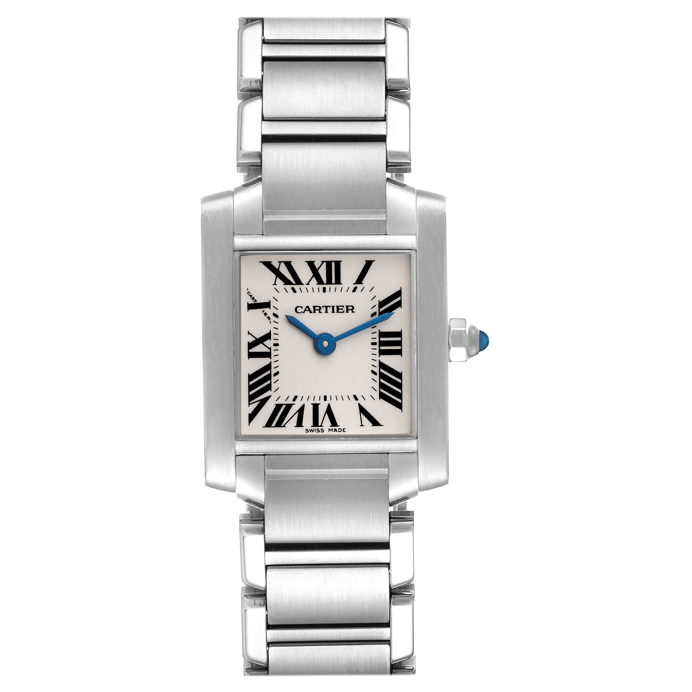 Cartier Tank Francaise Small Silver Dial Steel Ladies Watch W51008Q3