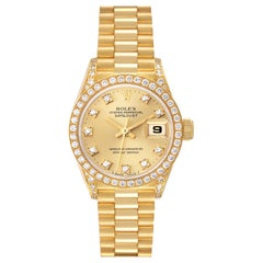 Rolex Datejust 31 Midsize Steel Rose Gold Slate Diamond Dial Ladies Watch 278271