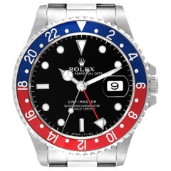 Vintage Rolex GMT Master 40mm Blue Red Pepsi Bezel Steel Mens Watch 16700