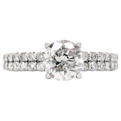 NO RESERVE 2.1CTW Round Diamond Engagement Wedding Ring 14K White Gold 