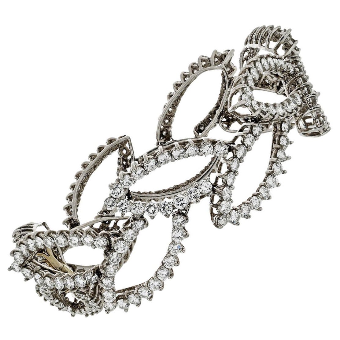 Angela Cummings 26.00cttw Platinum Round Diamond Cloud Bracelet
