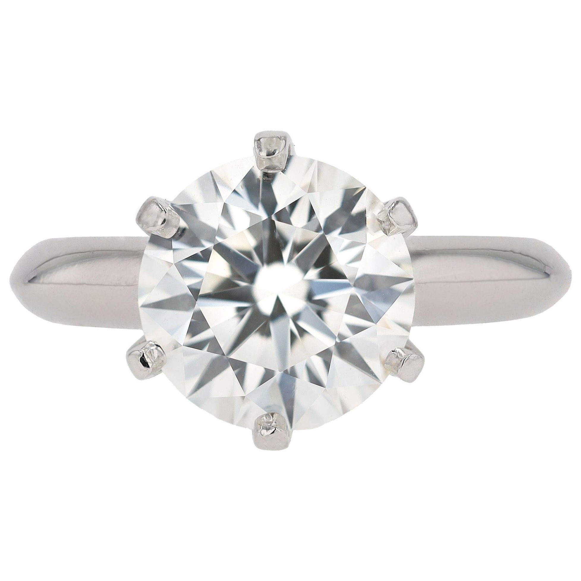 Tiffany & Co 3.24ct Round Brilliant Solitaire Engagement Ring GIA Certified