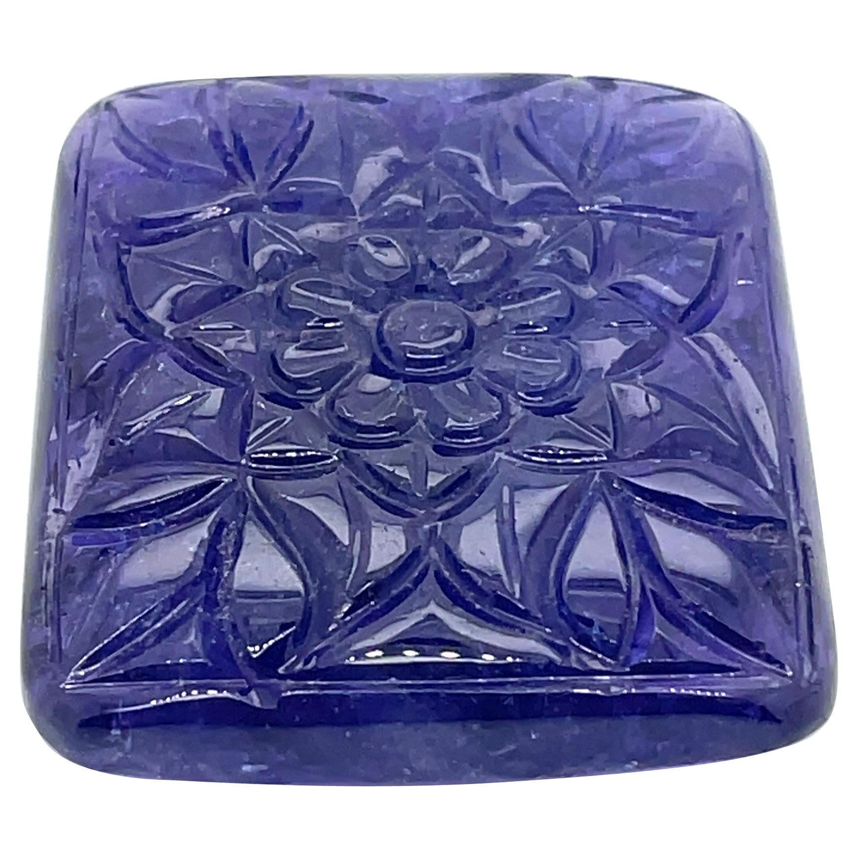 Carved Flower Tanzanite Cts 126.36 For Sale