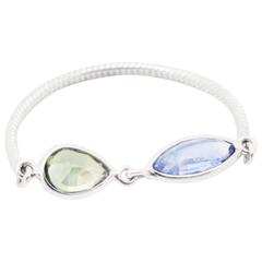 Moritz Glik 0.40 carat blue sapphire and 0.47 carat green sapphire 8