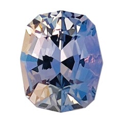 Unheated tanzanite zoisite 2.35ct precision cut gray blue titanium color