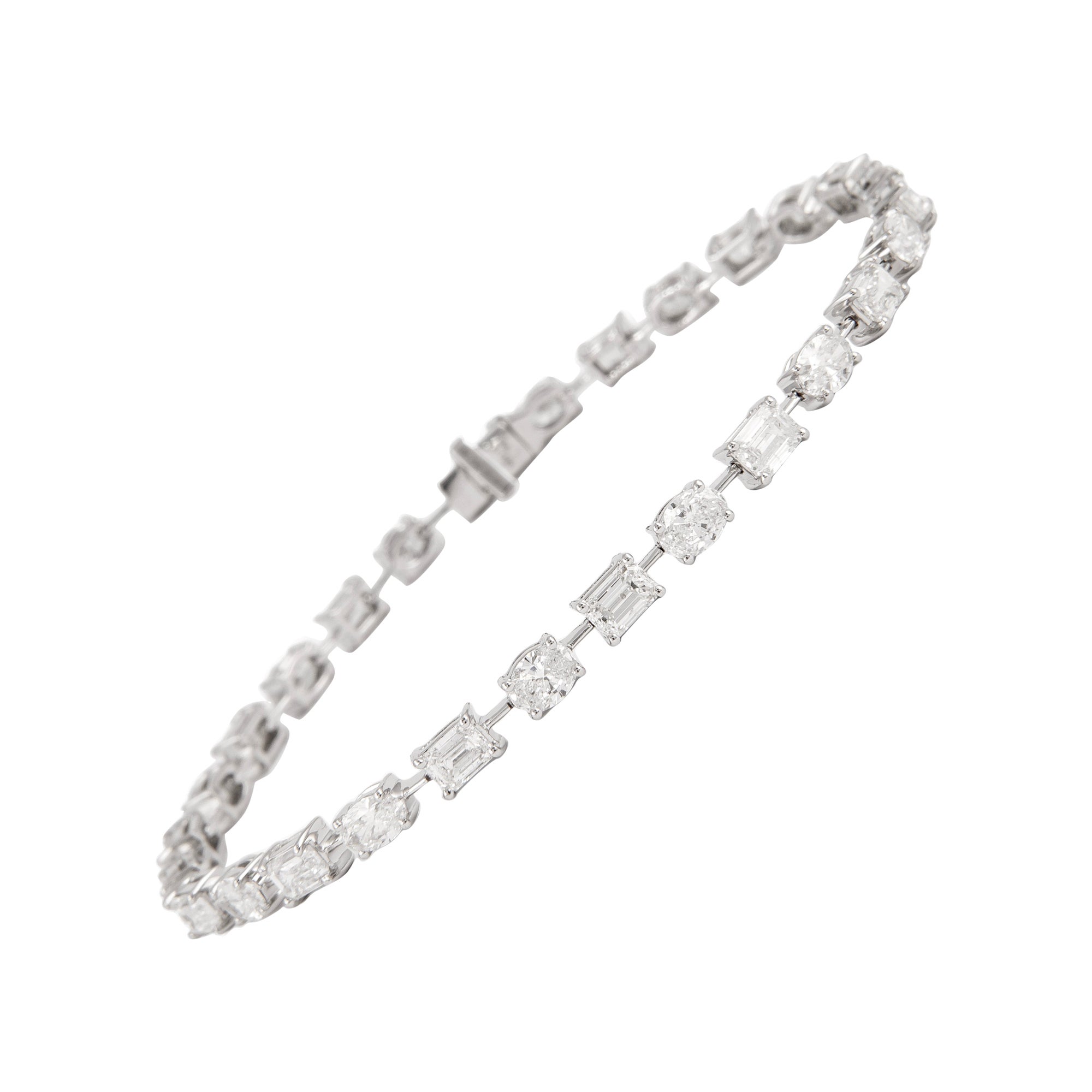 Alexander Beverly Hills 5.84 Carat Multi Diamond Bracelet 18k White Gold