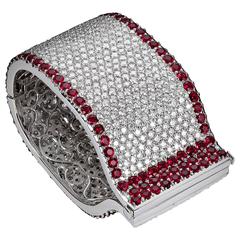 Ruby and Diamond Cuff Bracelet 6