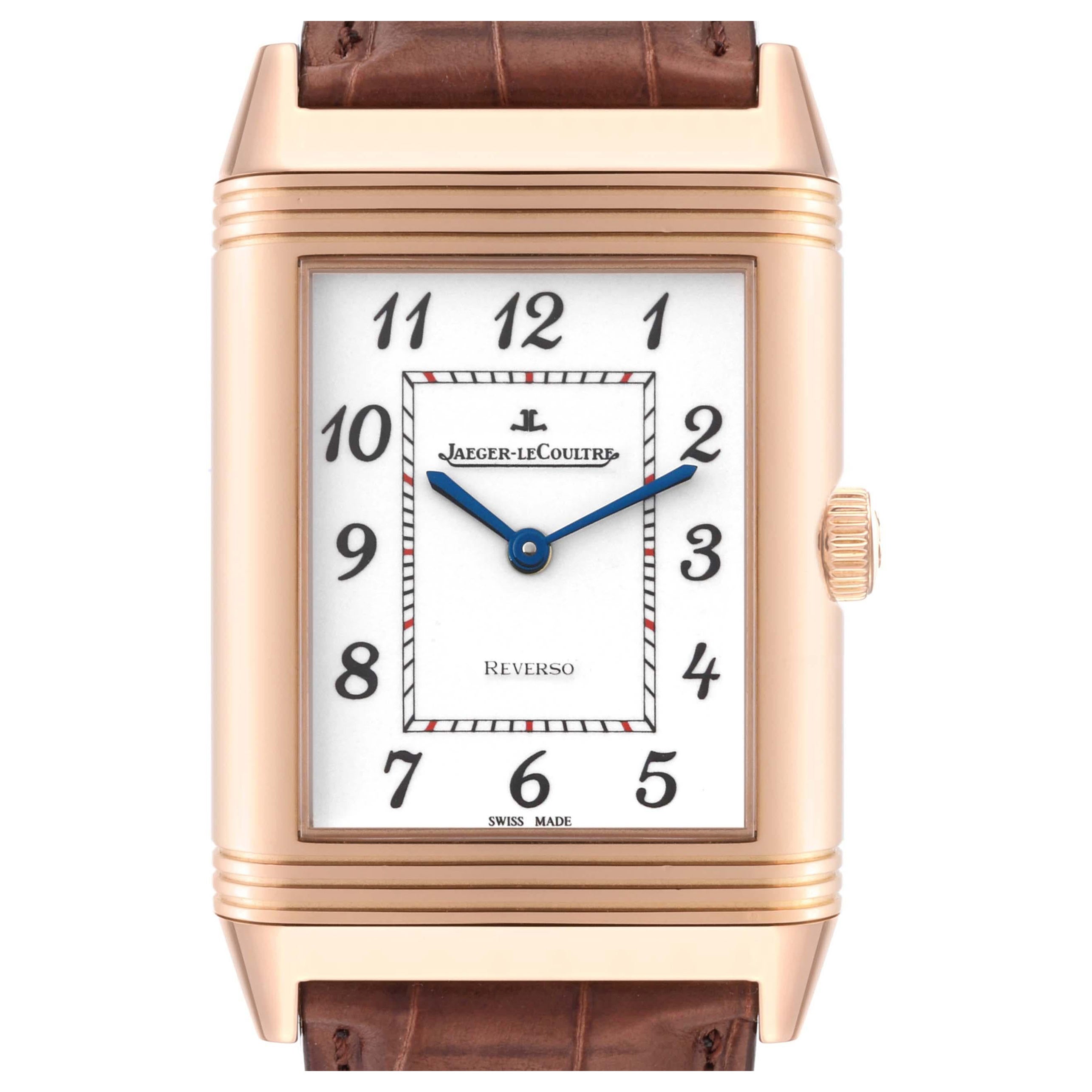 Jaeger LeCoultre Grande Reverso Email Rose Gold Mens Watch 273.2.62 Q3732523 For Sale
