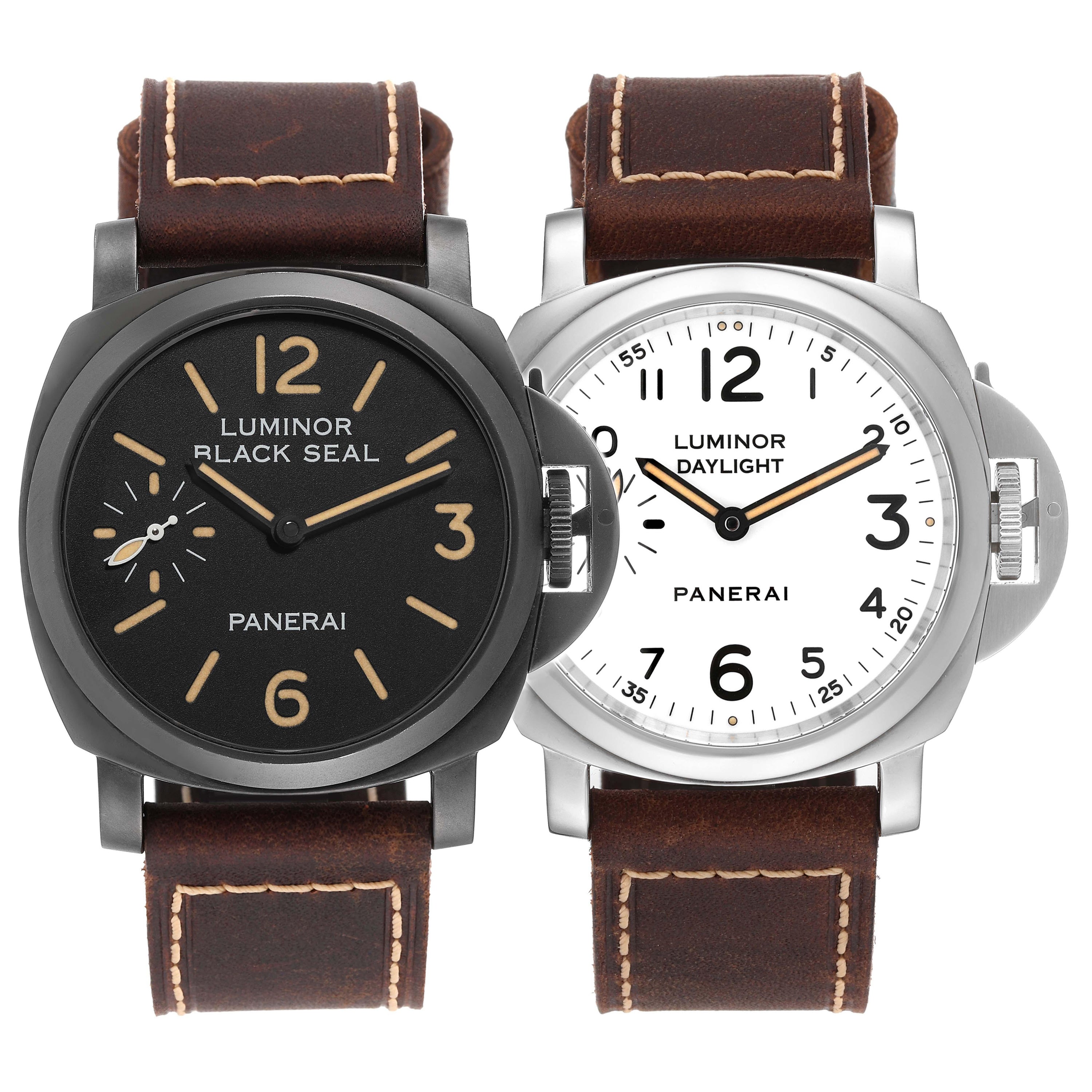 Panerai Luminor 8 Tage limitierte Auflage Stahl-Herrenuhr-Set PAM00785 Box Papiere