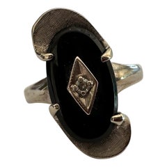 Vintage Onyx and Diamond Ring 