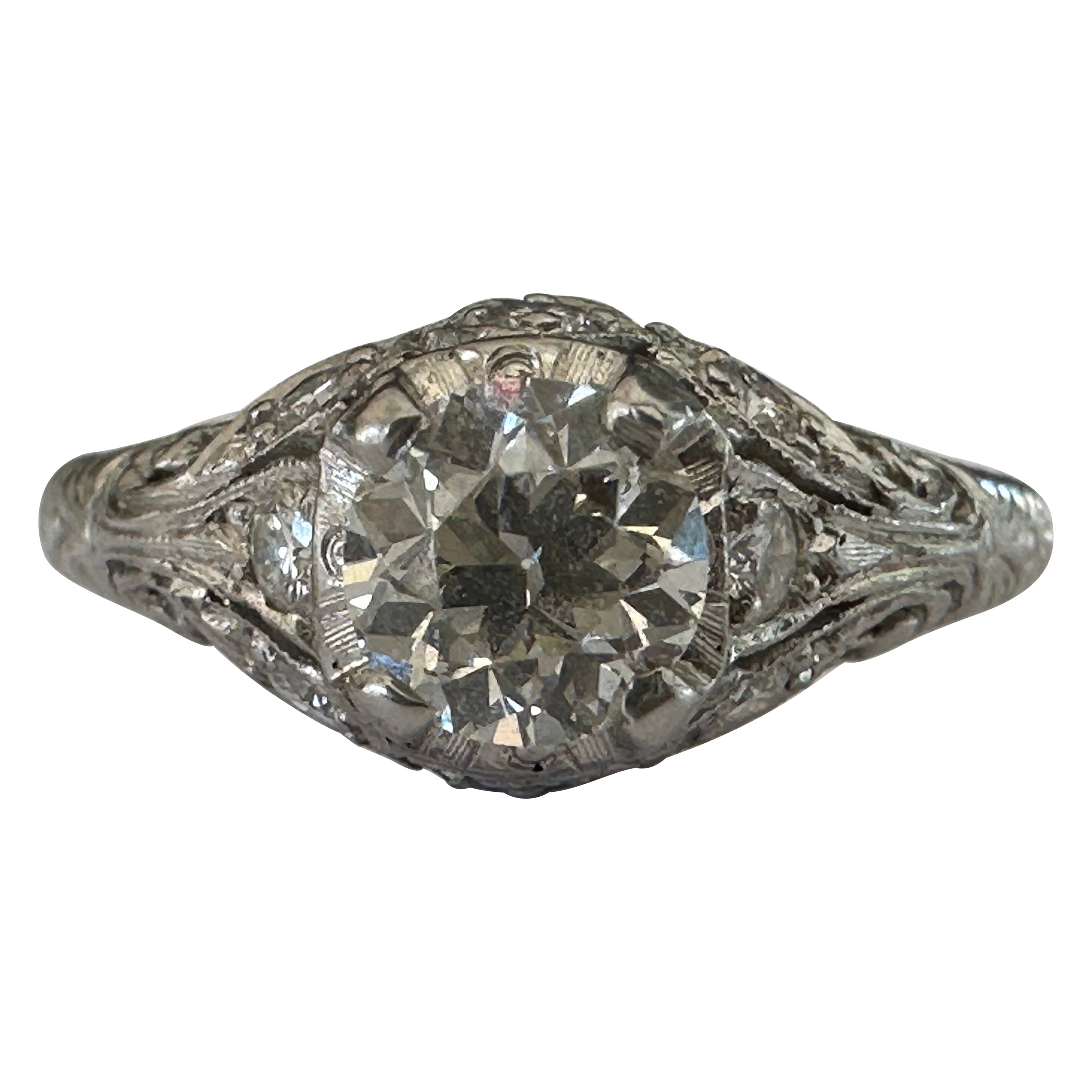 Estate Whitehouse Brothers Diamond Engagement Ring  For Sale