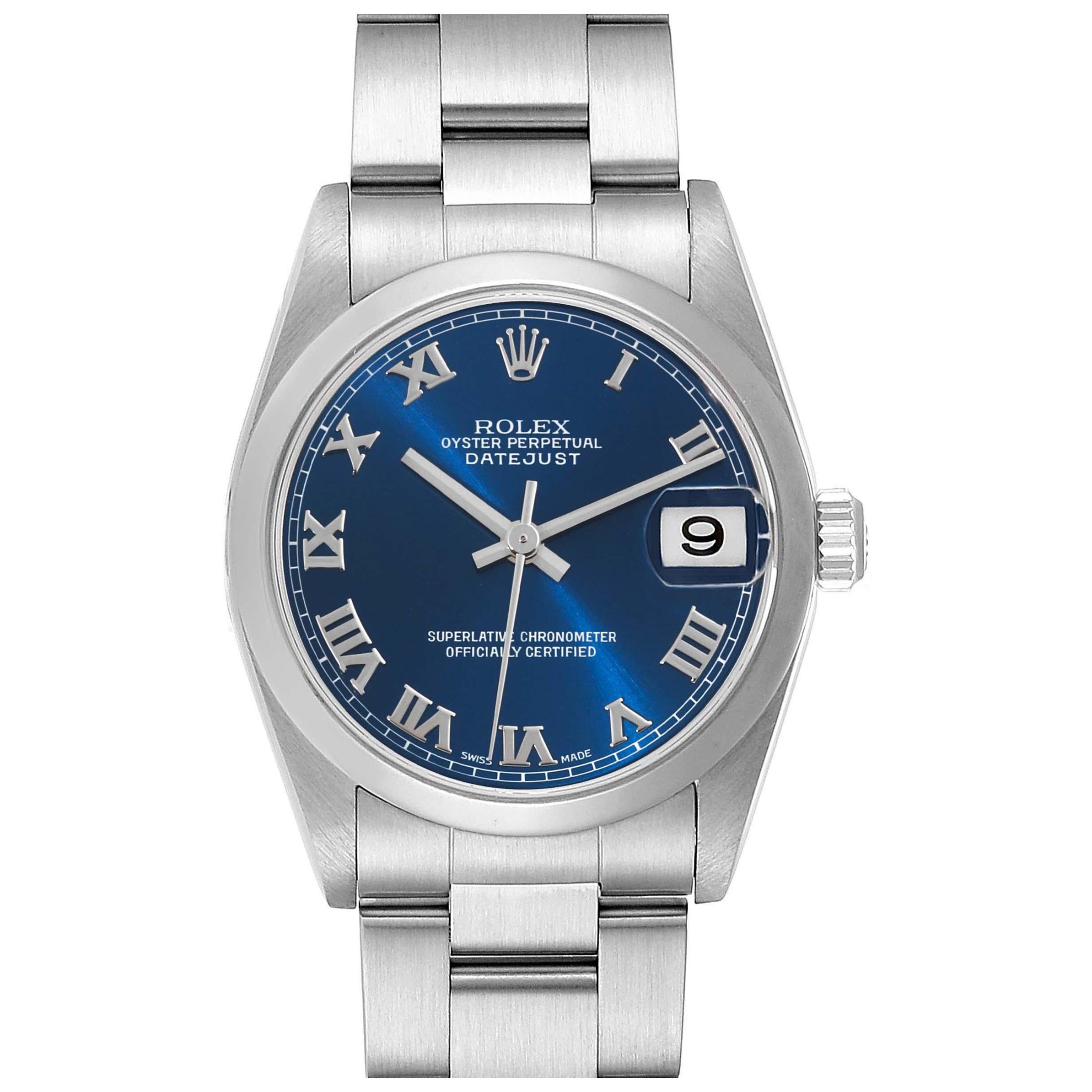 Rolex Datejust 31 Midsize Blue Roman Dial Steel Ladies Watch 78240
