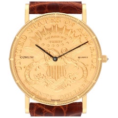 Corum Coin 20 Dollars Double Eagle Yellow Gold Mens Watch 4708590