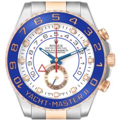 Rolex Yachtmaster II Steel Rose Gold Mens Watch 116681 Box Card