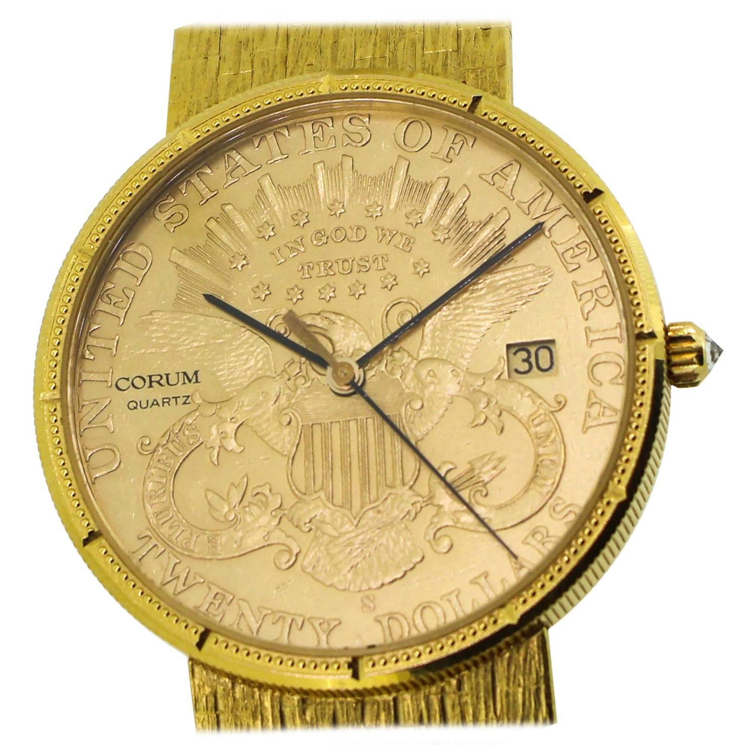 corum gold coin watch history