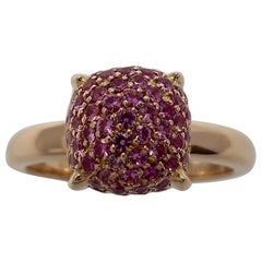 Tiffany & Co. Paloma Picasso Pavé Rosa Saphir Zucker Stack 18k Rose Gold Ring