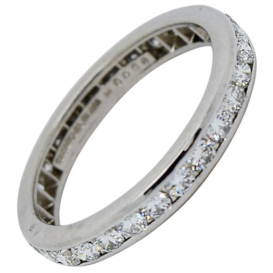 Tiffany & Co. Diamond And Platinum Eternity Band Ring