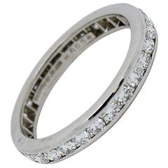 Tiffany 
Co. Diamond And Platinum Eternity Band Ring